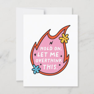 Laat me dit overdenken. briefkaart