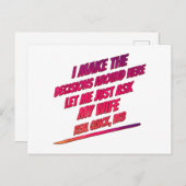 Laat me even mijn vrouw vragen - Echtgenoot Funny  Briefkaart (Voorkant / Achterkant)