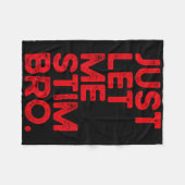 Laat me gewoon Bro Grappige Autisme Bewustzijn Man Fleece Deken (Voorkant (Horizontaal))