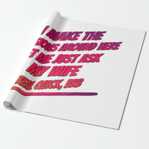 Laat me gewoon vragen mijn vrouw - man grappige Hu Cadeaupapier