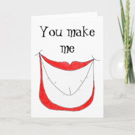 LAAT ME GLIMLACHEN WENSKAART KAART