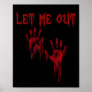 Laat me handen uit enge Halloween Poster