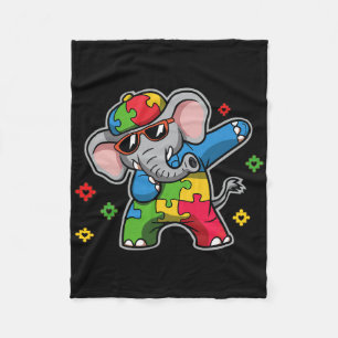 Laat me het autisme-bewustzijn van de olifant stim fleece deken