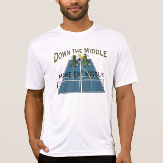 Laat me in het midden Pickleball wiebelen T-shirt