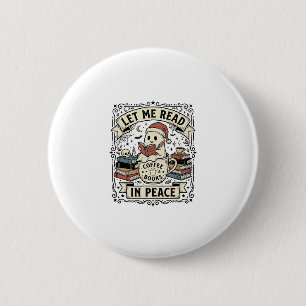 Laat Me In Vrede Lezen Geest Boekliefhebber Hallow Ronde Button 5,7 Cm