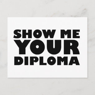 LAAT ME JE DIPLOMA ZIEN BRIEFKAART