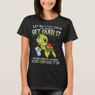 Laat me je een groot glas opruimen... over het lui t-shirt