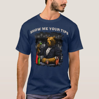 Laat me je grapjes zien Funny Bartender Humor Bart T-shirt