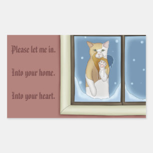 Laat me je hart in rechthoekige sticker