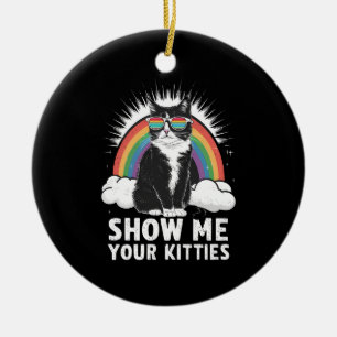 Laat Me Je Kittens Zien Grappige Lesbische Homopre Keramisch Ornament