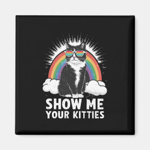 Laat Me Je Kittens Zien Grappige Lesbische Homosek Magneet