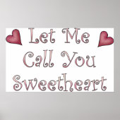 Laat Me Je Liefje Noemen Romantische Typografie Poster (Voorkant)
