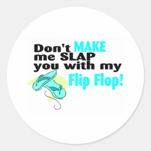 Laat me je niet overlappen met mijn flip. ronde sticker