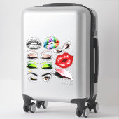 Laat me je ogen en lips scrapbooker zien sticker (Koffer)