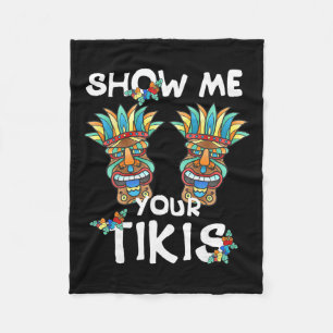 Laat me je Tikis borst grappige Hawaiaanse Aloha H Fleece Deken