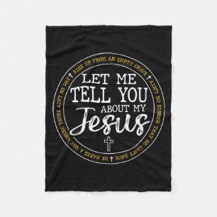 Laat Me Je Vertellen Over Mijn Jezus God Geloof Re Fleece Deken