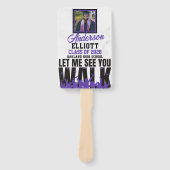 Laat me je zien LOPEN | Paarse Afstuderen 2 foto's Handwaaier (Voorkant)