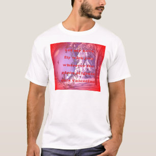 Laat me met je vliegen naar valentijn t-shirt