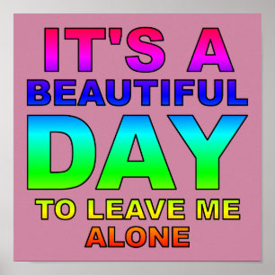 Laat me met rust, grappig Poster teken