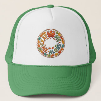 Laat Me Met Rust Grappige Herfstkrans Grafische Tr Trucker Pet