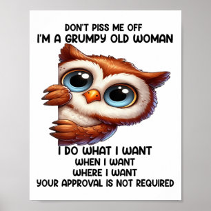 Laat Me Met Rust Ik Ben Een Blij Moederoud Vrouwtj Poster