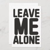 Laat me met rust Privacy Kaart (Voorkant / Achterkant)