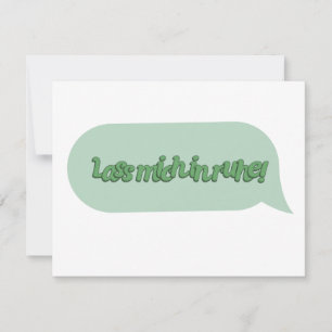 Laat me met rust! RSVP kaartje