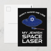 Laat me mijn joodse ruimtemaker niet gebruiken briefkaart (Voorkant / Achterkant)