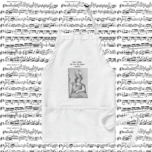 Laat me mijn opera stem niet gebruiken standaard schort