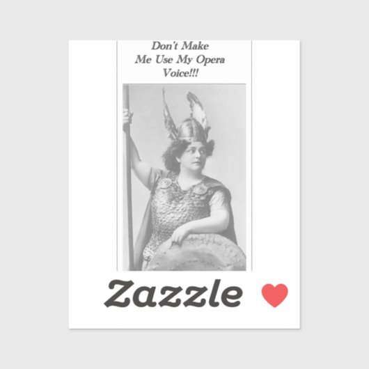 Laat me mijn opera stem niet gebruiken sticker (Vel)