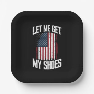 Laat Me Mijn Schoenen Politiek President Zeggen Papieren Bordje