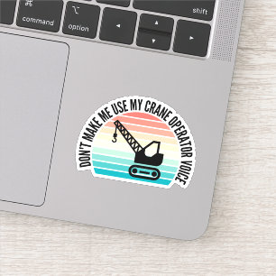 Laat me mijn stem van de kraanexploitant niet gebr sticker