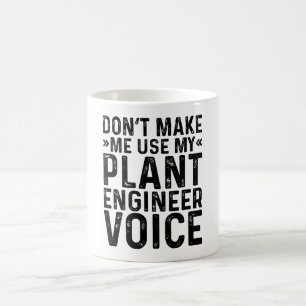 Laat me mijn stem van de Plant engineer niet gebru Koffiemok