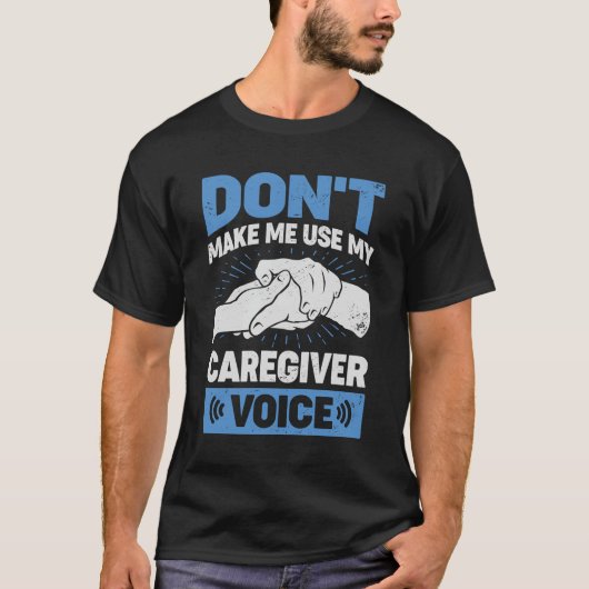 Laat me mijn stem van de zorgverlener niet gebruik t-shirt (Voorkant)