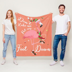 Laat me mijn voet niet omlaag zetten met roze flam fleece deken