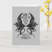 Laat me niet mijn gevleugelde apen™ bellen kaart (Gele Bloem)