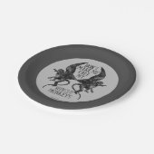 Laat me niet mijn gevleugelde apen™ bellen papieren bordje (Gekanteld)