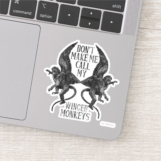 Laat me niet mijn gevleugelde apen™ bellen sticker (Detail)