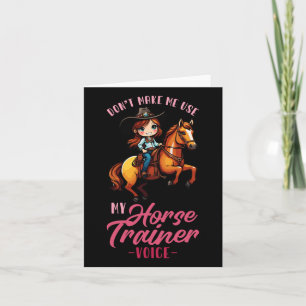 Laat me niet mijn paard trainer stem gebruiken in kaart