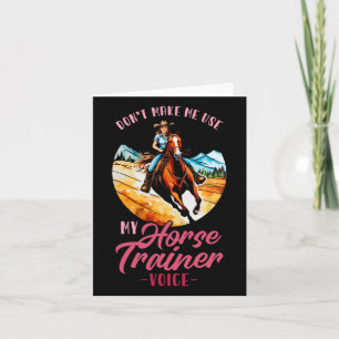 Laat me niet mijn paard trainer stem gebruiken in kaart