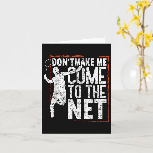 Laat me niet naar het volgende grappige badminton kaart (Gele Bloem)