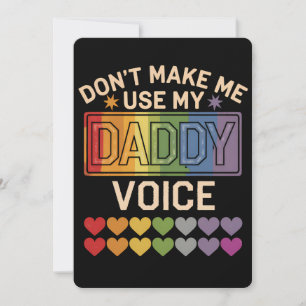 Laat me niet papa stem gebruiken Gay Rainbow Pride Kaart