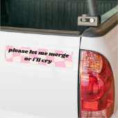Laat me samenvoegen - grappige bumpersticker (Op Truck)