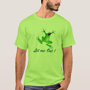 Laat me uit cartoon Mannen Kwaliteit T shirt