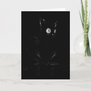 Laat me vreemd in vrede zijn zwart kat grafisch kaart