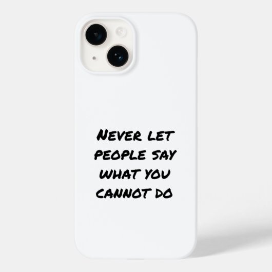 Laat mensen nooit iPhone-case zeggen Case-Mate iPhone Case (Achterkant)