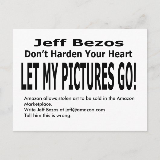 Laat mijn Afbeeldingen gaan! Briefkaart (Voorkant)