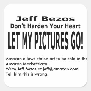 Laat mijn Afbeeldingen gaan! Vierkante Sticker