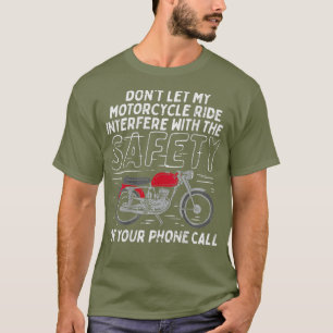 Laat mijn Motorfiets Rde Interfree Funny Gift. T-shirt