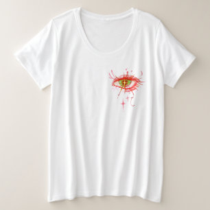 Laat mijn ogen waar je hart is grote maat t-shirt